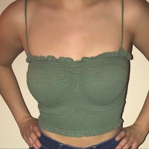Green Crop Top